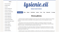 Desktop Screenshot of lysienie.eu